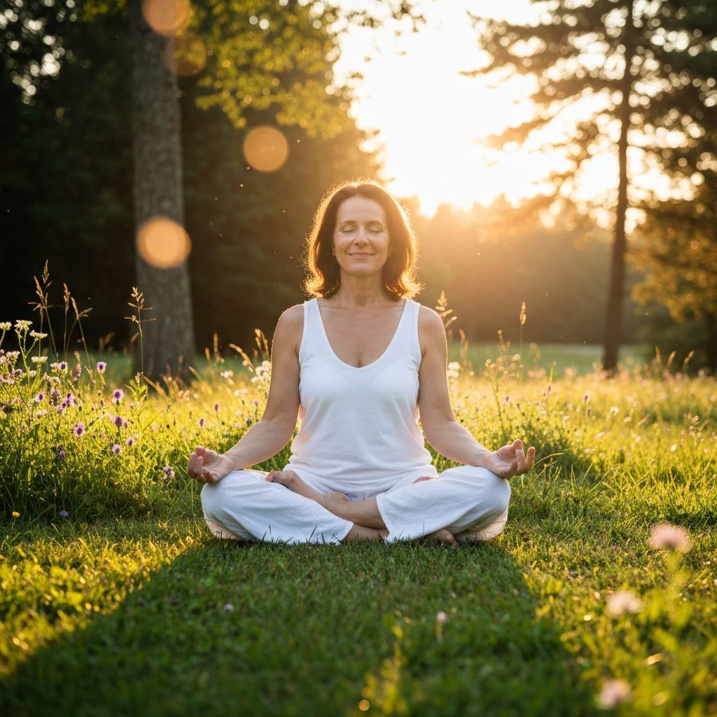 Sneha practicing yoga
